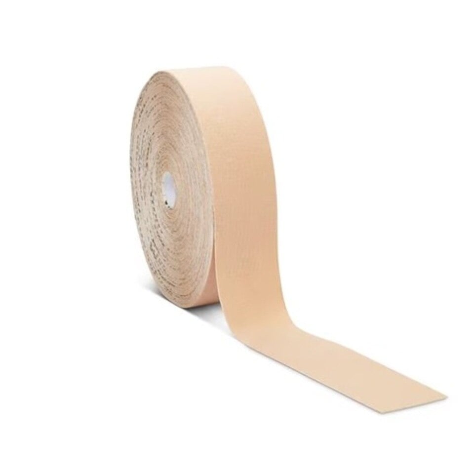 RockTape Gentle Kinesiology Tape, Beige, 2" x 115', 97% Cotton/3% Nylon, Non-Sterile, Latex-Free