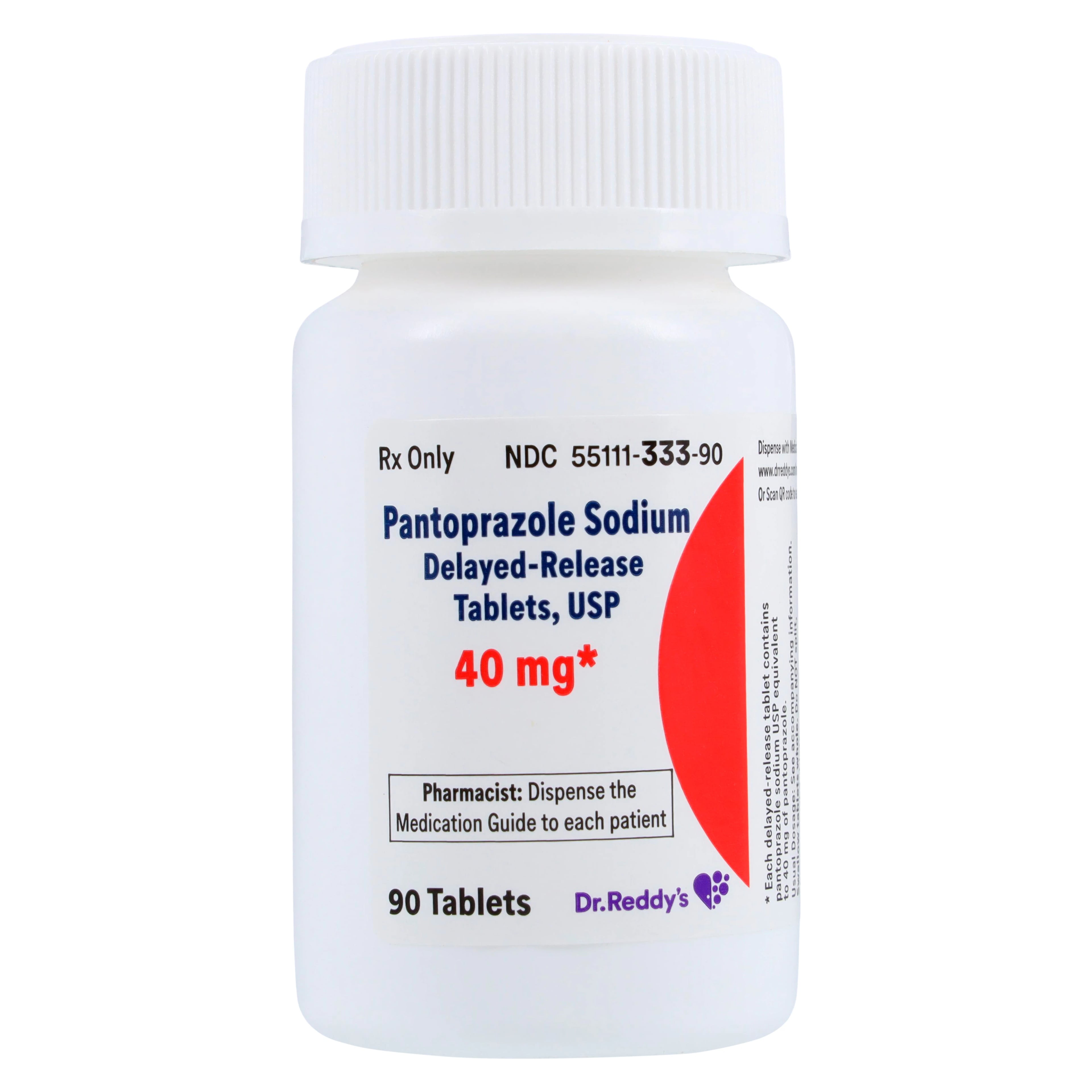 Pantoprazole Sodium DR Tablets, 40mg, 90/Bottle, Dr. Reddy's Laboratories