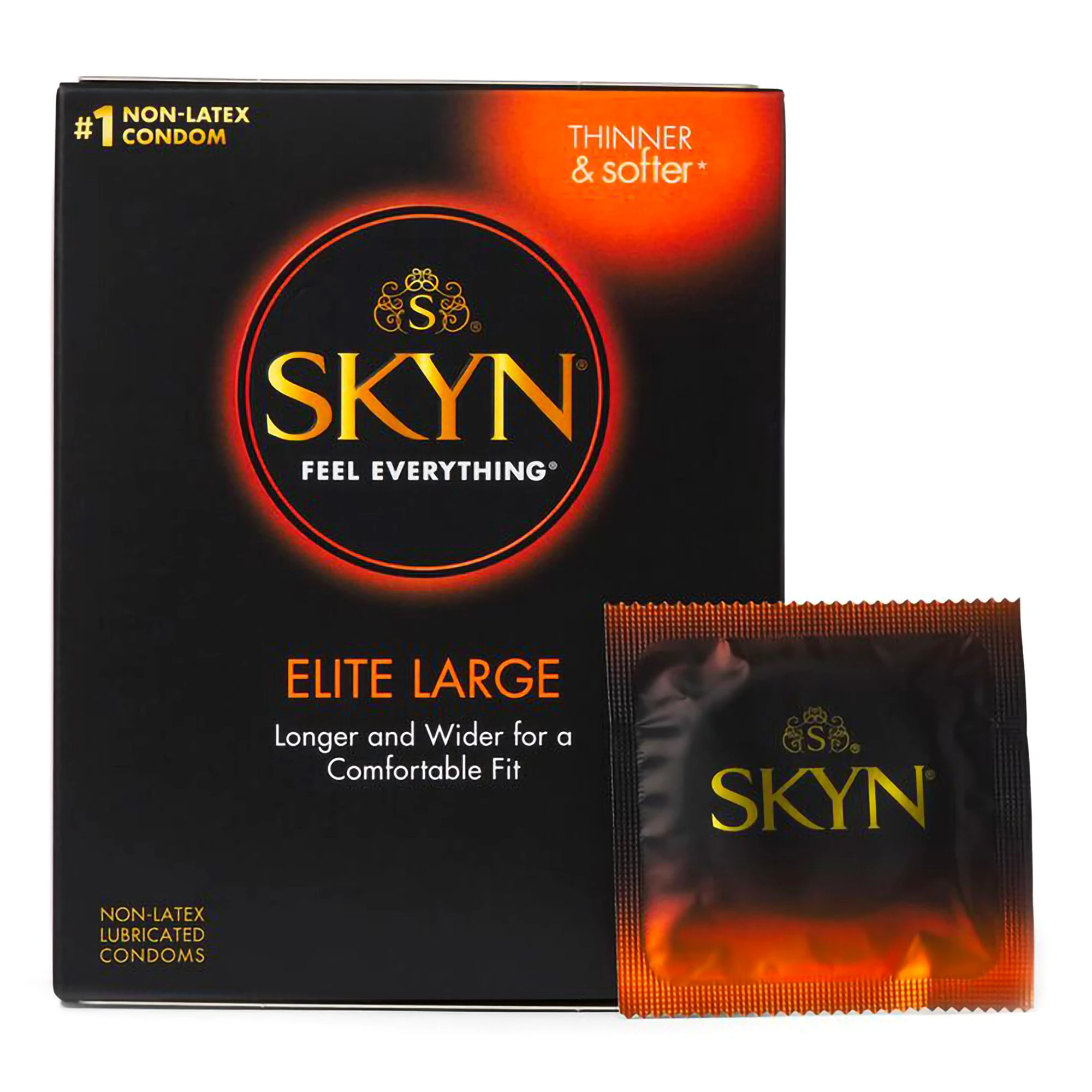 SKYN ELITE Non-Latex Condoms, Large, Disposable, 1008/Case