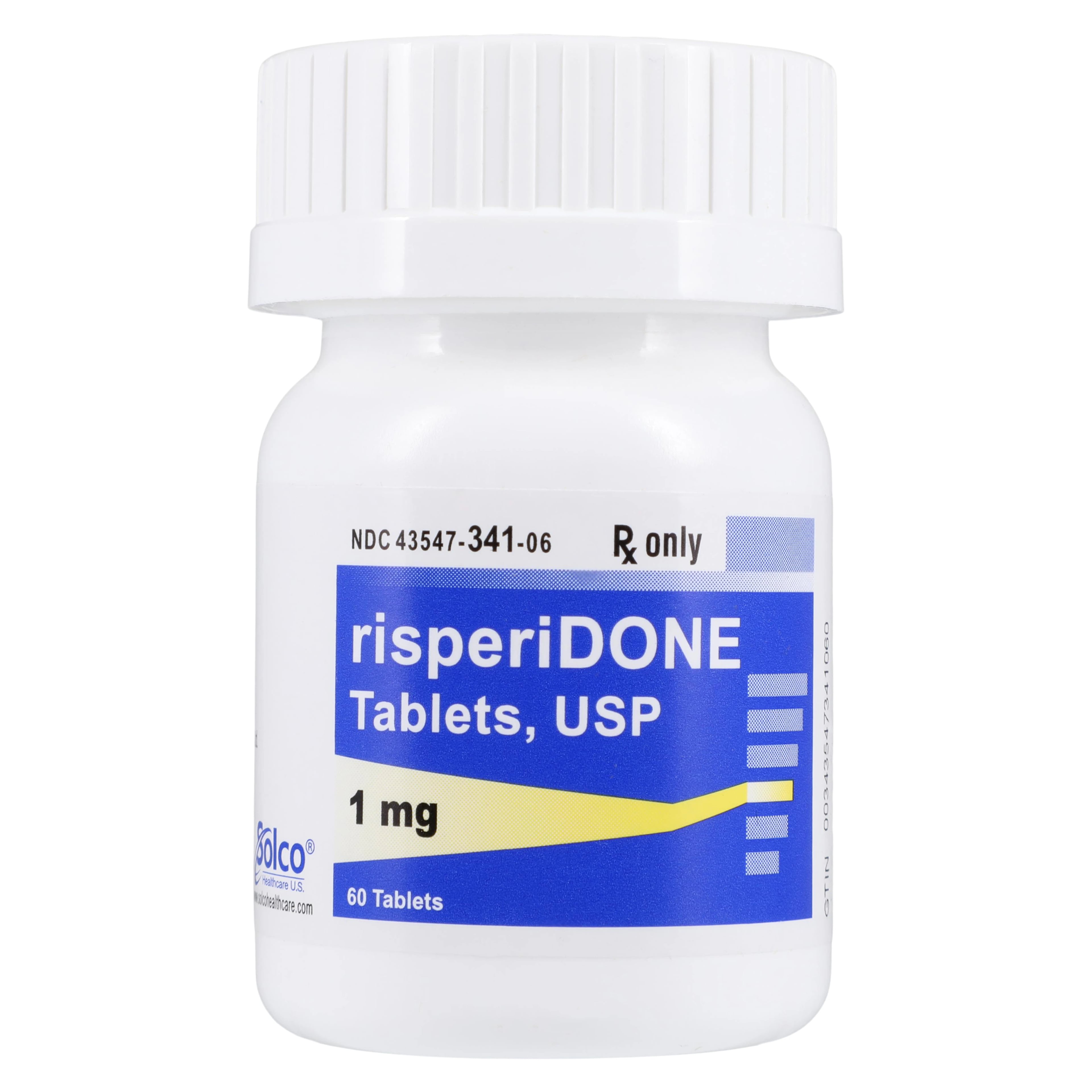 Risperidone Tablets 1 mg, 60 Count Bottle (Solco Healthcare)
