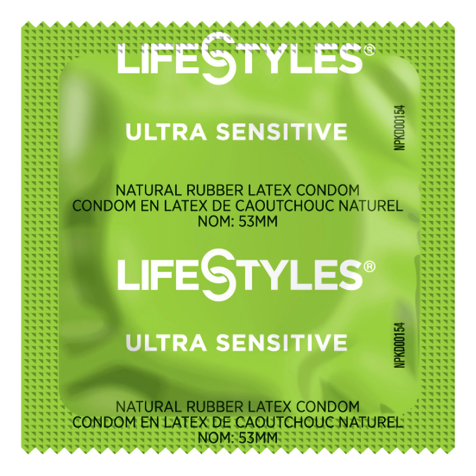 Lifestyles UltraSensitive Condoms, Latex, Lubricated, 1008/Case