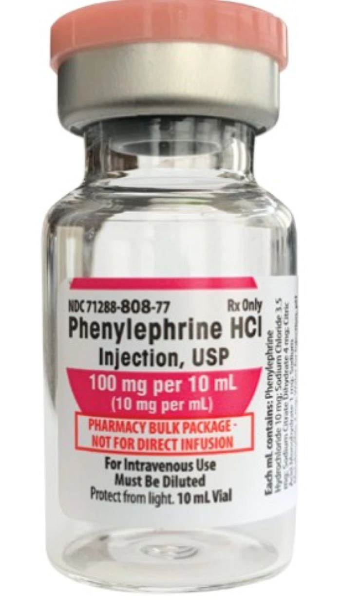Phenylephrine HCl Injection 10 mg/mL, Pharmacy Bulk Pack, 10 mL Vial