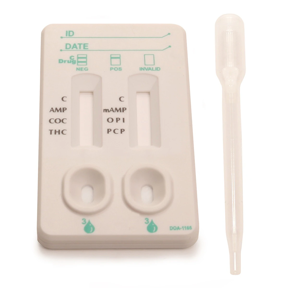 Accutest Multi-Drug Screen 6 Panel Urine Test Cassette, CLIA Waived, AMP/COC/THC/MAMP/OPI/PCP, 25/Box