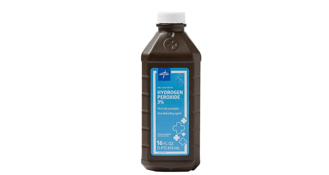 Medline Hydrogen Peroxide 3% Antiseptic/Cleanser, 4 oz Bottle, 24/Case
