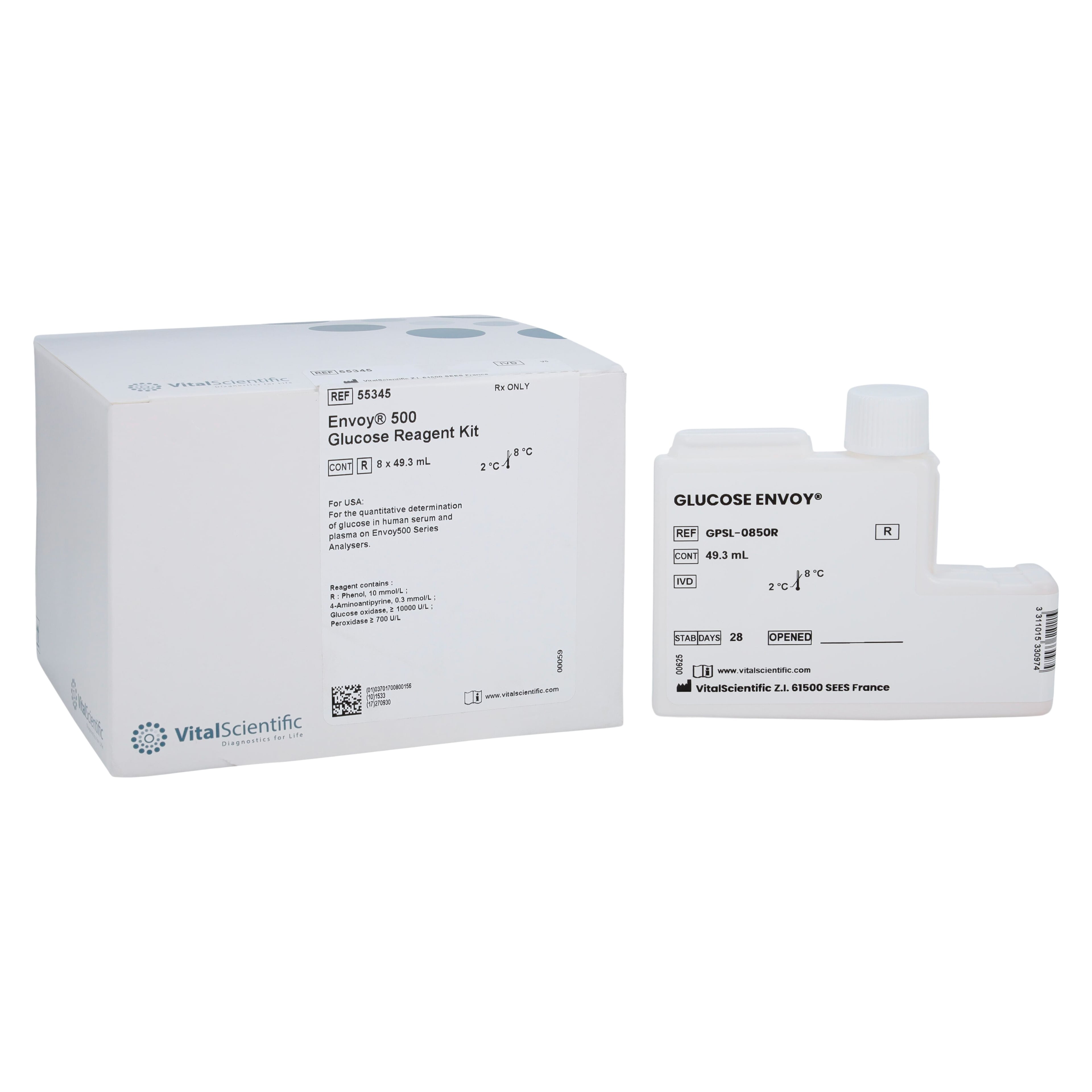 Envoy 500 Glucose Reagent Kit, 8 x 45 mL