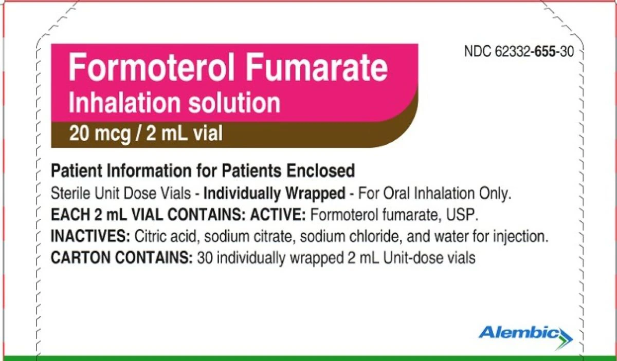 Formoterol Fumarate Inhalation Solution, 20 mcg/2 mL Vial, 30/Package