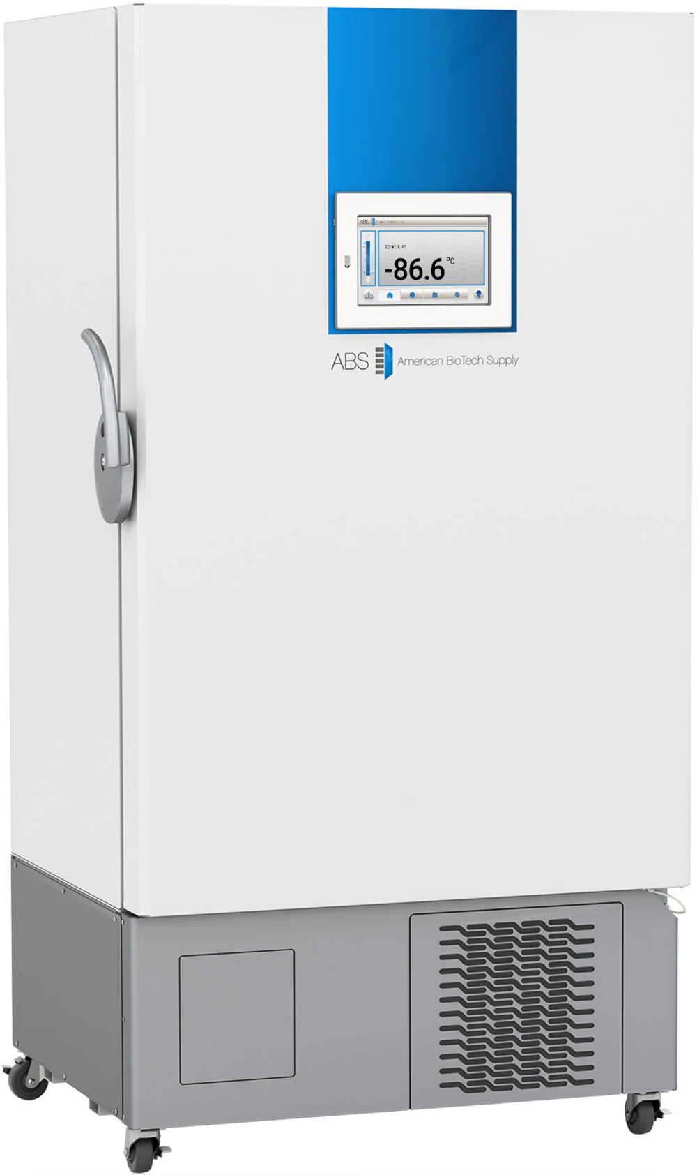 American Biotech Supply Ultra-Low Temperature Freezer, 21 Cu Ft, Solid Door, Right Hinge, -86C to -50C, Touchscreen
