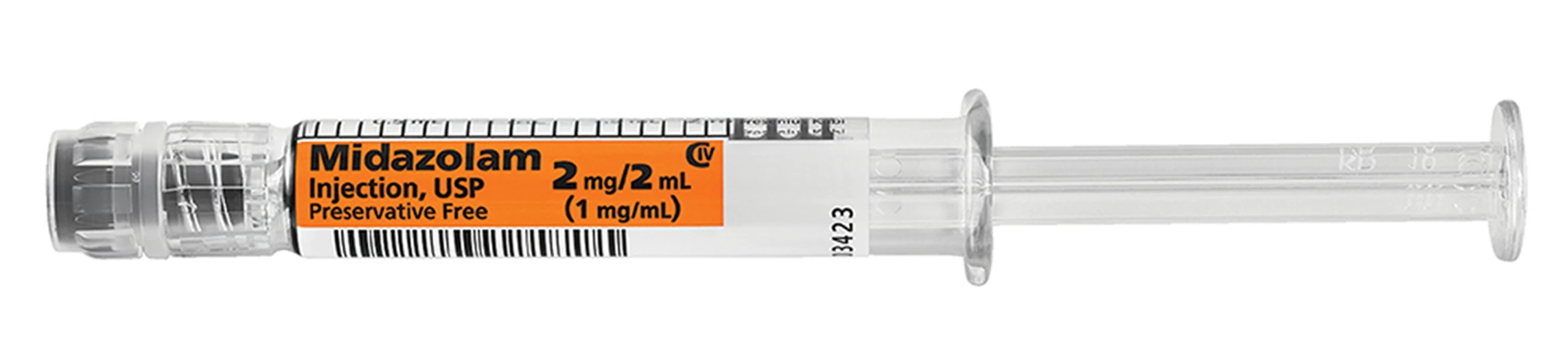Midazolam Injection 2 mg/mL RFID Prefilled Syringe, 2 mL, 24/Package