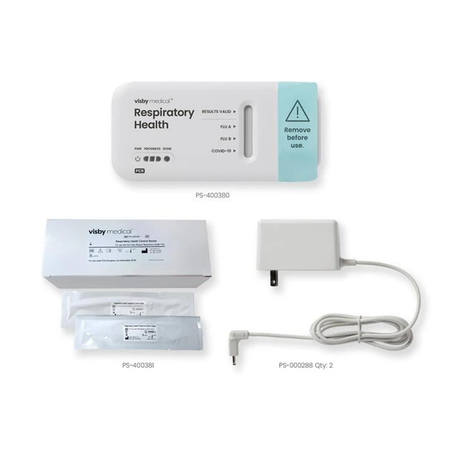Visby Medical Respiratory Health Test Promo Pack, CLIA Waived, 20 Tests with Controls and Power Adapters