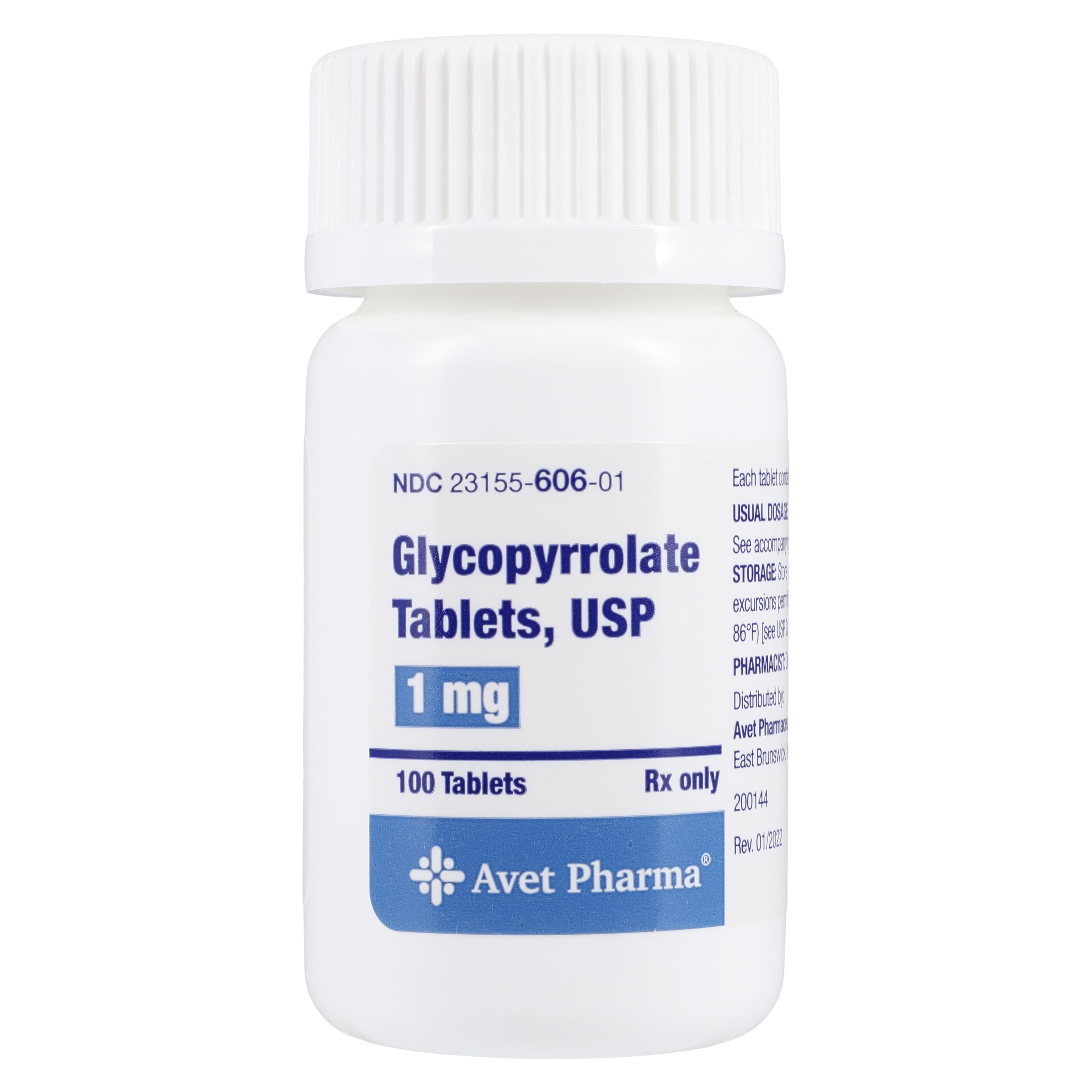 Glycopyrrolate Tablets, 1mg, 100/Bottle, Heritage Pharmaceuticals