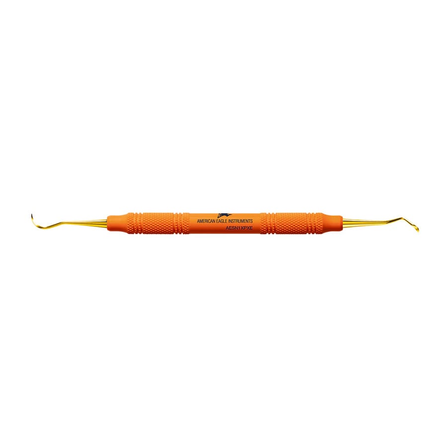 American Eagle XP® SQUARED Technology Scaler N1 Anterior, Double End, Orange EagleLite Handle, 3/8", 1/Pkg
