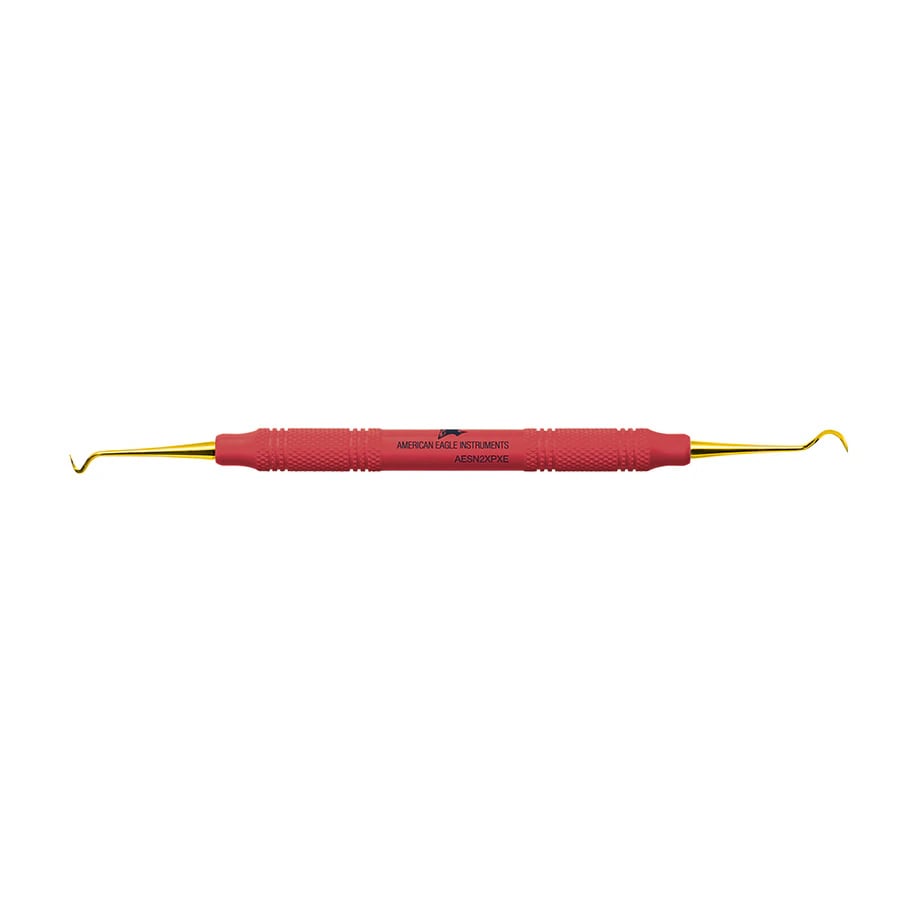 American Eagle XP® SQUARED Technology Scaler N2 Posterior, Double End, Red EagleLite Handle, 3/8", 1/Pkg