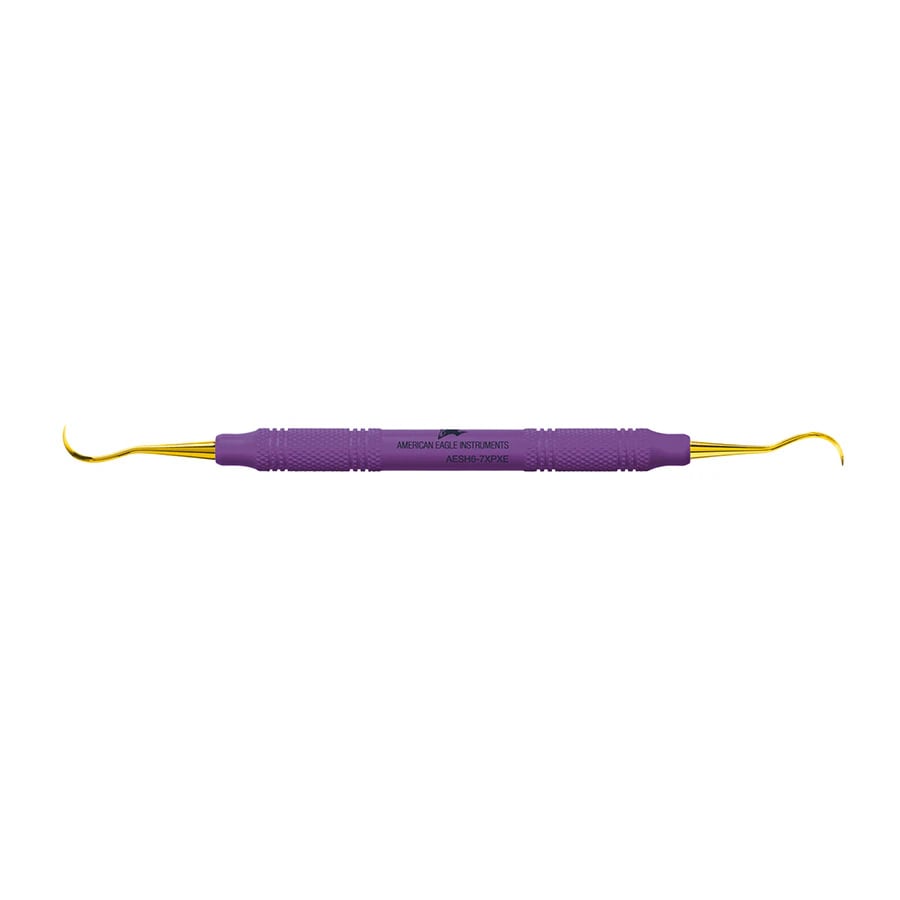 American Eagle XP® SQUARED Technology Scaler H 6-7, Universal Anterior, Purple, 3/8" Plastic Handle, Each