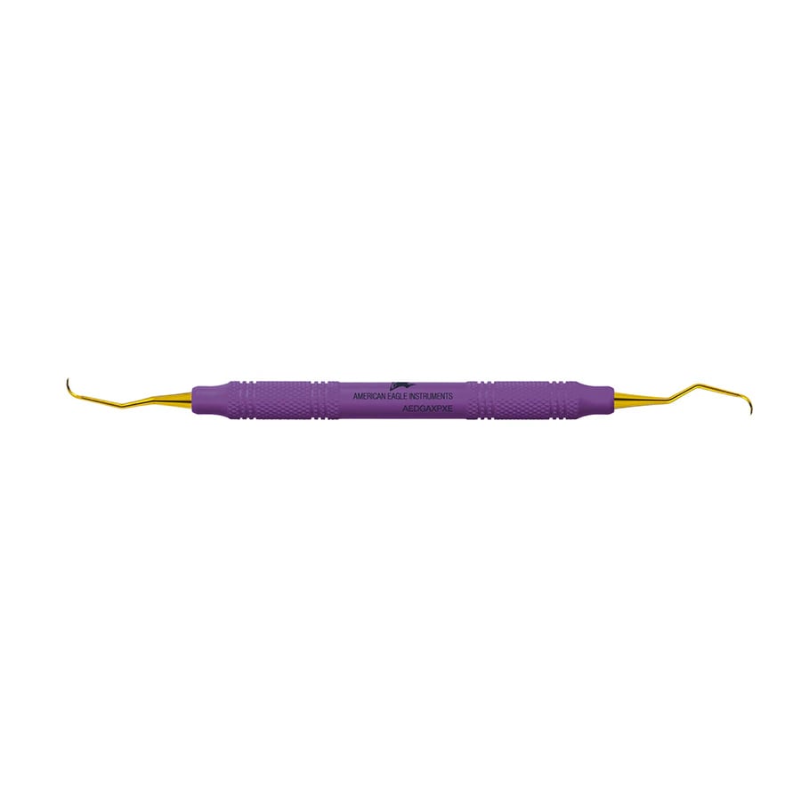 XP® SQUARED Technology Double-Gracey Anterior Curette, EagleLite Handle, Purple, 1/Pkg, AEDGAXPXE
