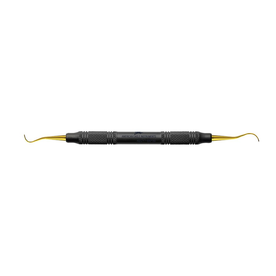 XP® SQUARED Technology Universal Curette Younger Good 7-8, Small Curved Blade, 3/8" Black Handle, Each