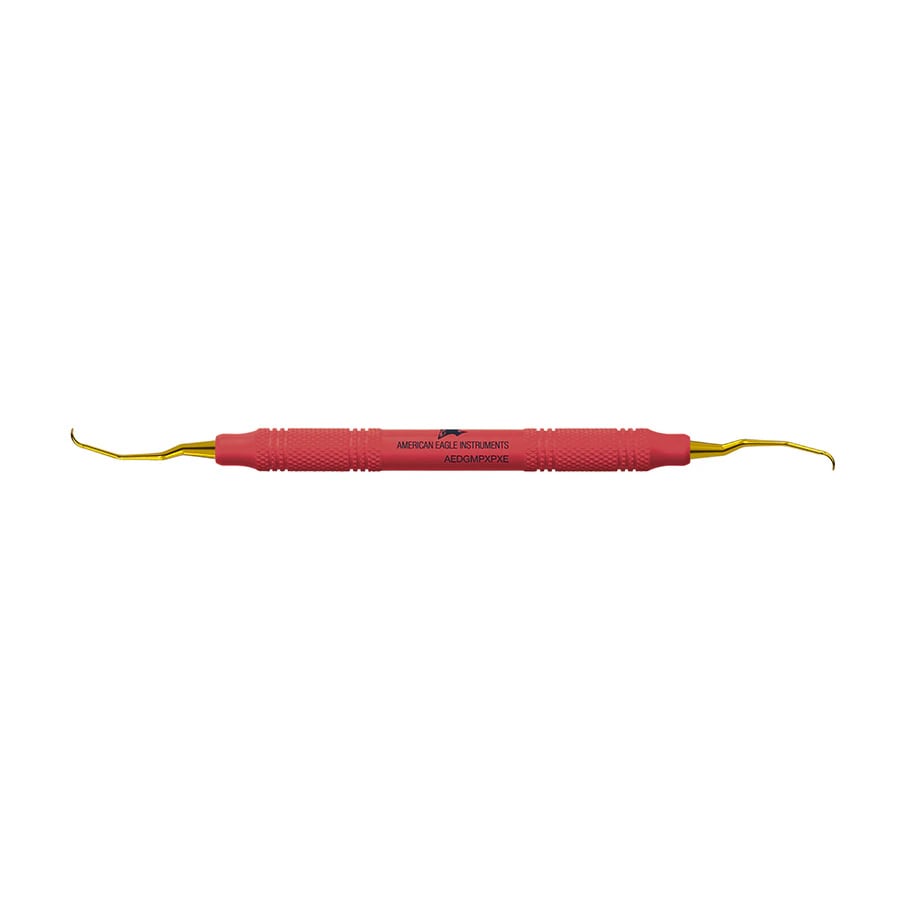 XP® SQUARED Technology Double-Gracey Mini Posterior Curette, 3/8" Red Handle, EagleLite Plastic, Single