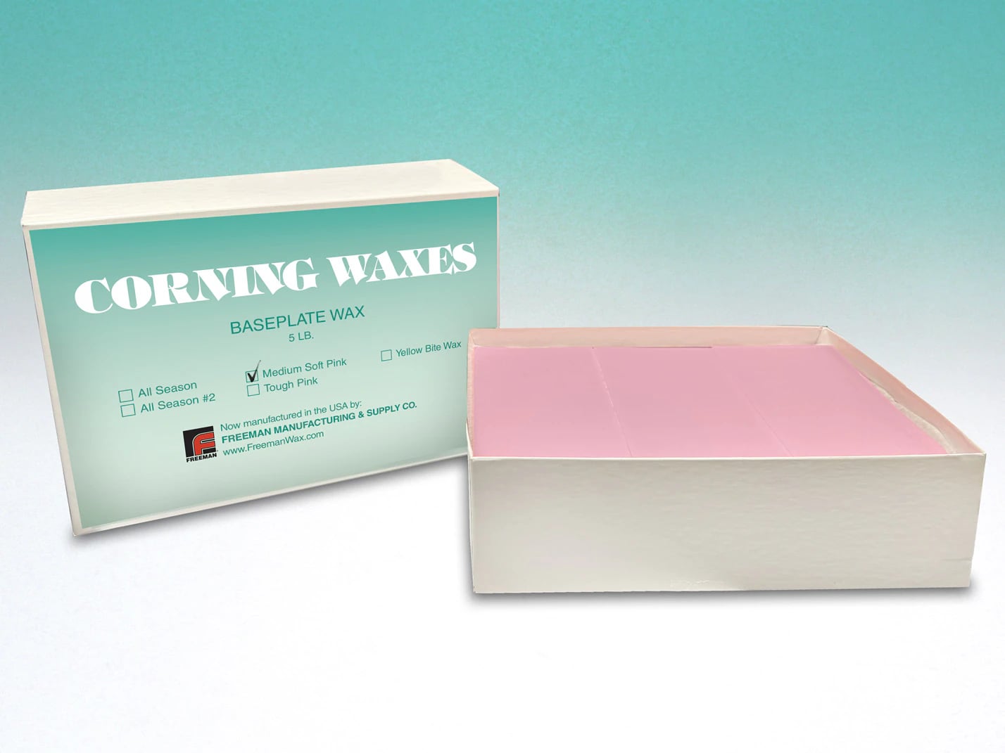 Freeman Pink All Season Baseplate Wax, 17 Gauge, 5 lb Box