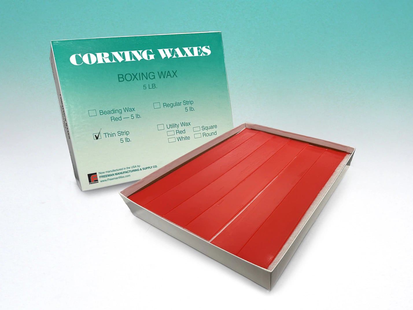 Freeman Thin Boxing Wax Strips, Red, 5 lb/Box