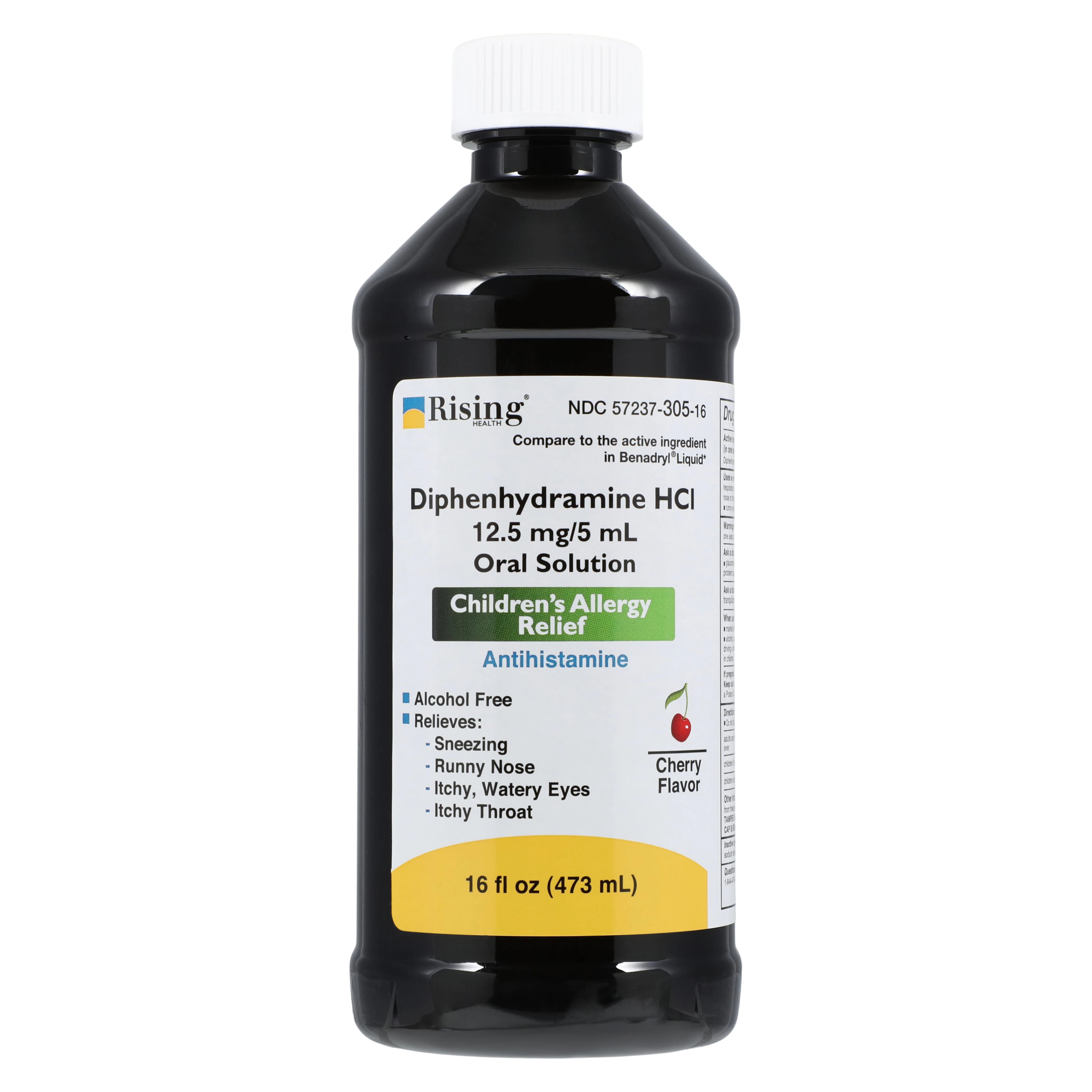 Diphenhydramine HCl Oral Solution 12.5 mg/5 mL, 16 oz Bottle