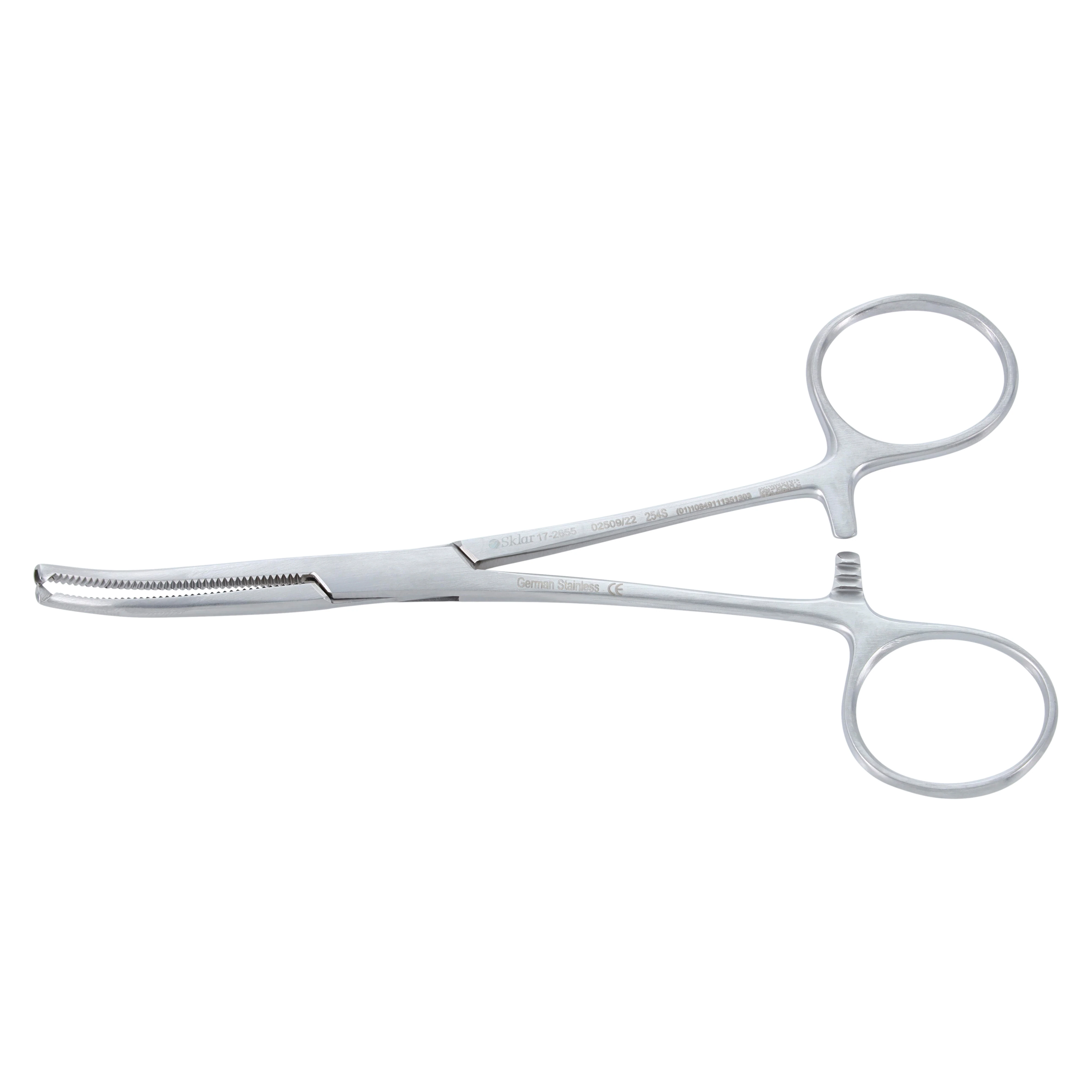 Sklar Rochester-Ochsner Forceps, Curved, 5-1/2", 1x2 Teeth, Each
