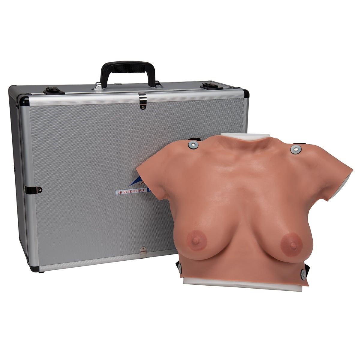 American 3B Scientific Breast Self Examination Model, Light Skin, Medium-Sized Breasts, with Case, Wearable