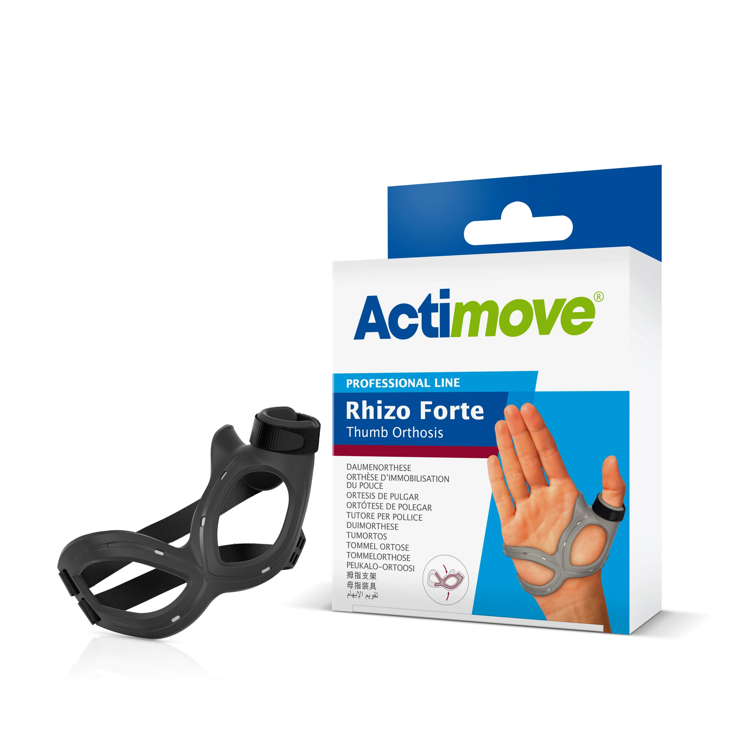 Actimove Rhizo Forte Orthotic Thumb Support, Medium, Right, Black