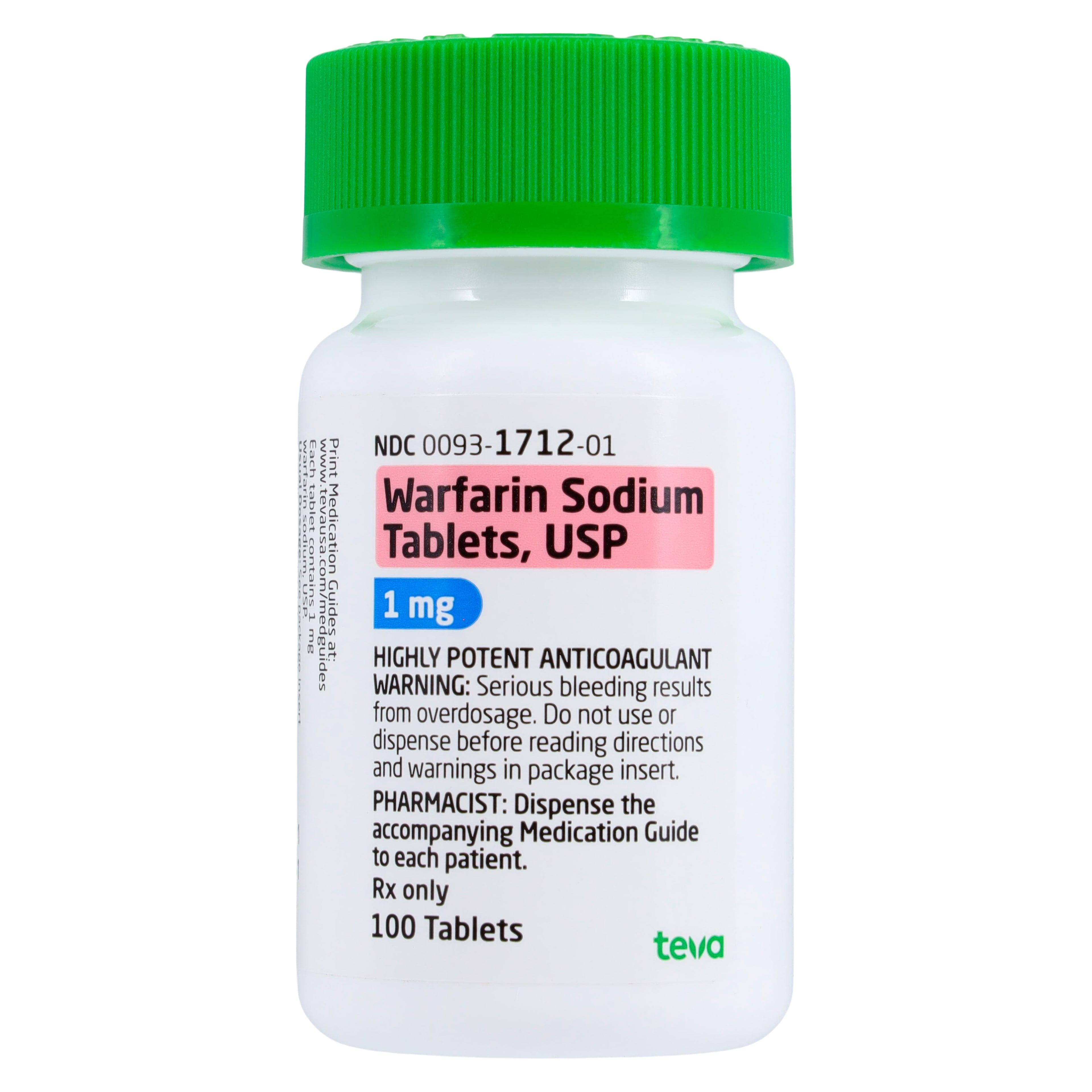 Warfarin Sodium Tablets 1mg, 100/Bottle, 01KT0J07NED9HTEG1SQVMH921H