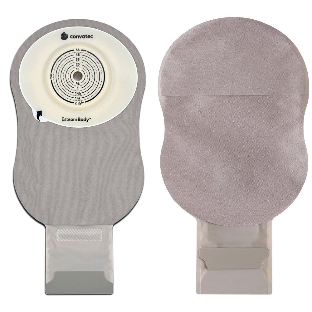 ConvaTec Esteem Body 1-Piece Drainable Pouch, Soft Convex, 3.5mm, Clear