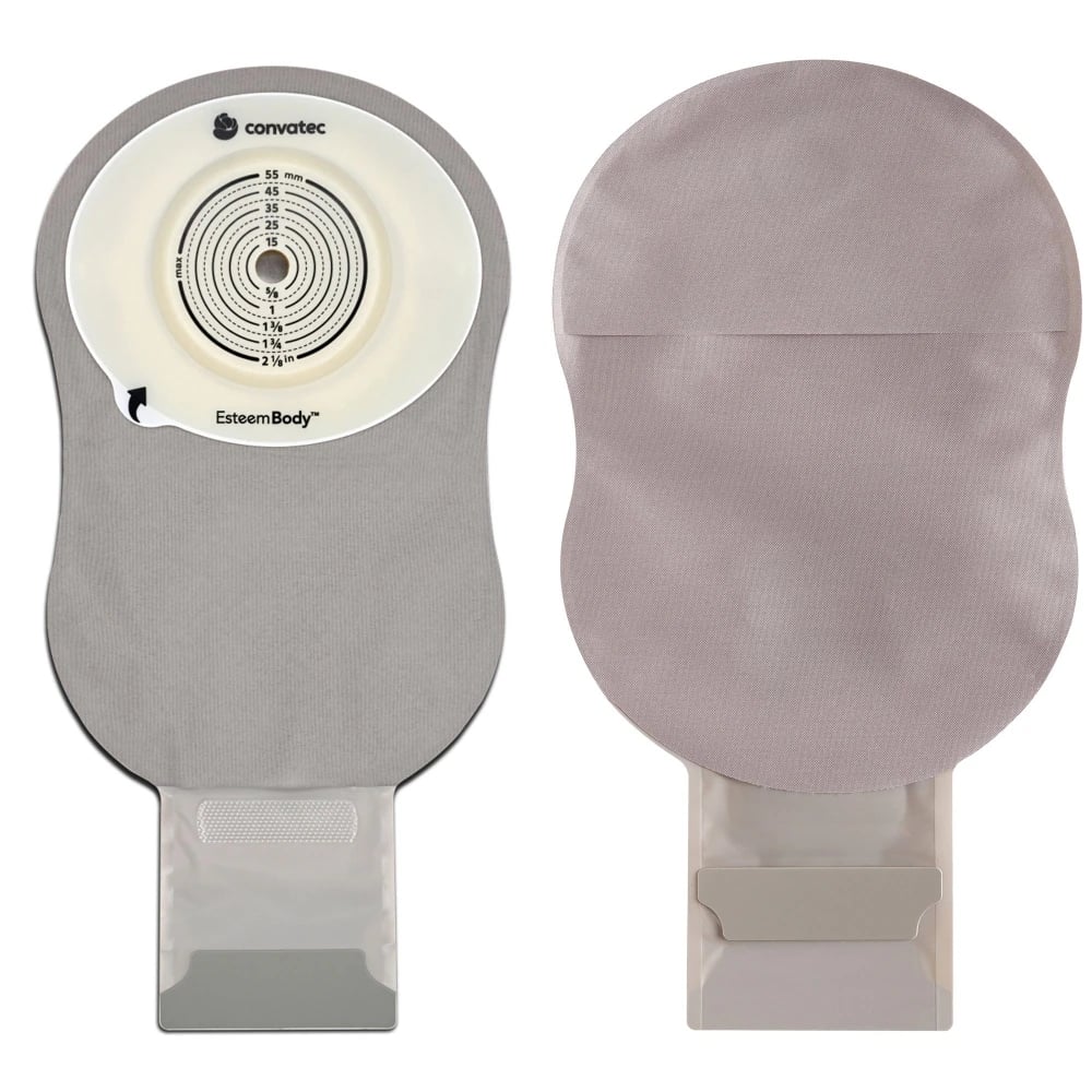 ConvaTec Esteem Body 1-Piece Drainable Pouch, Soft Convex, 7mm, Clear