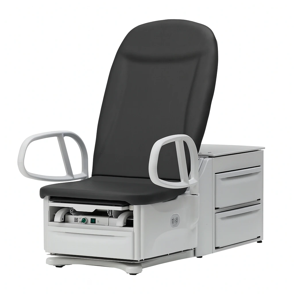 Brewer Access 6800 PLS High-Low PLUS Exam Table, Black Satin, 700 lb Capacity, ADA Compliant