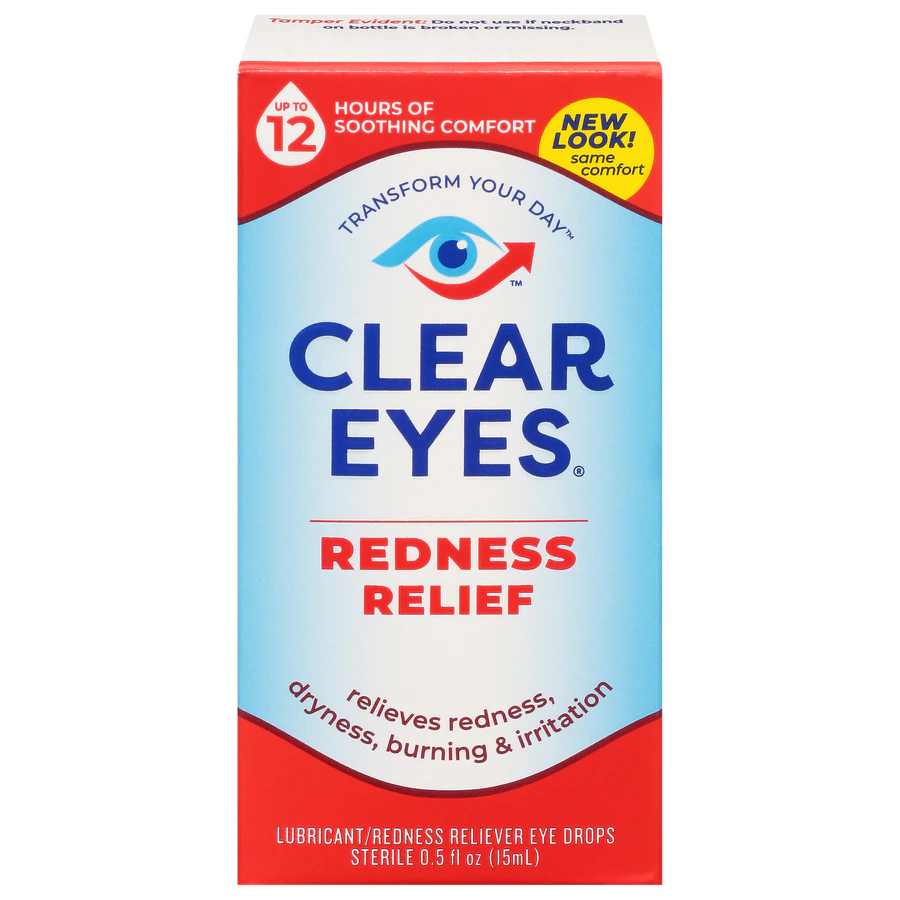 Clear Eyes Redness Relief Eye Drops, 0.5 oz Bottle