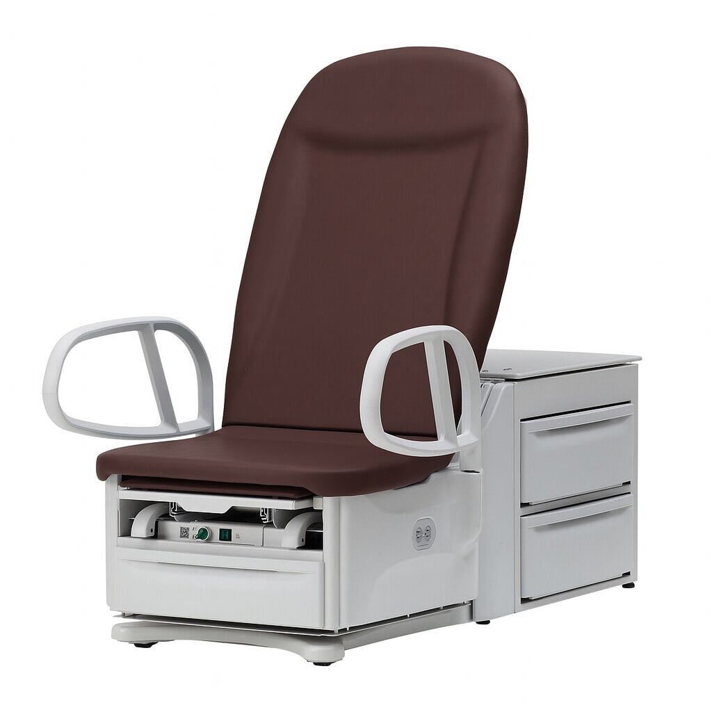 Brewer Access 6801 PLS High-Low 17" ADA Compliant Exam Chair, Cabernet