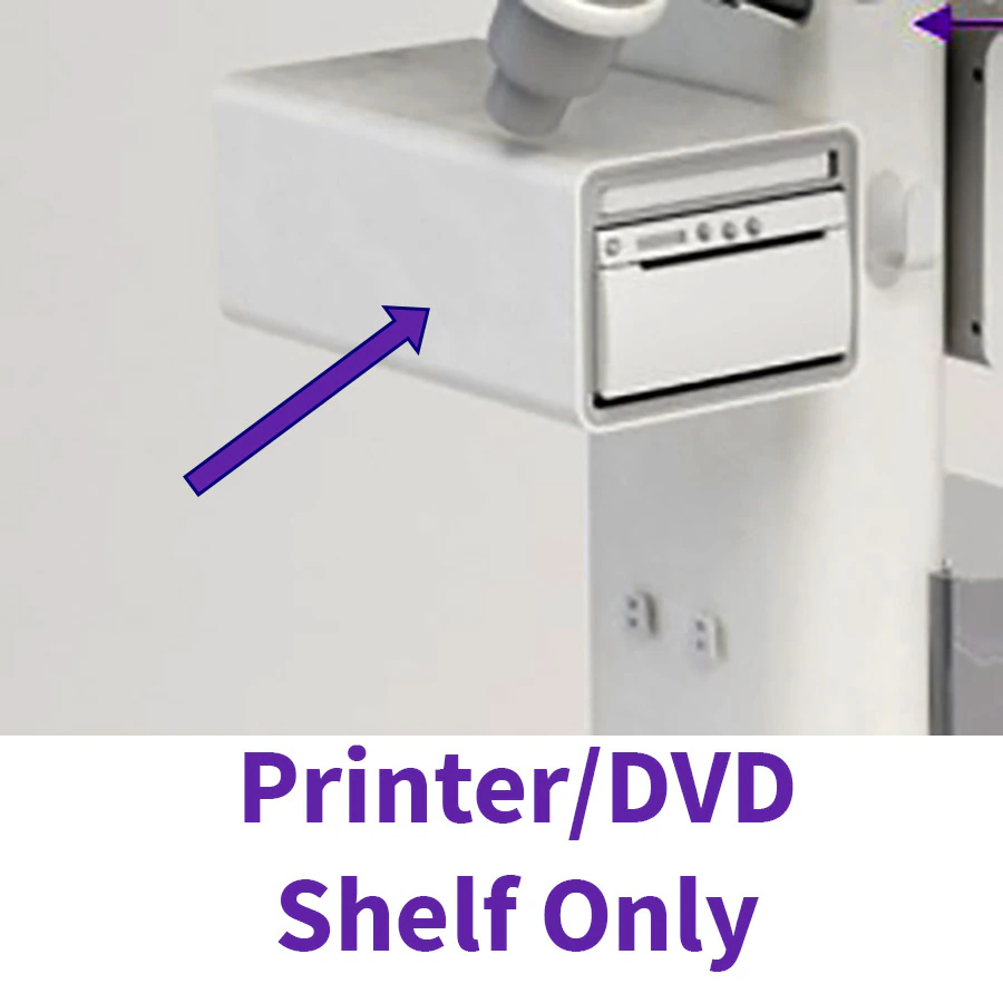 GE Medical Systems Printer Cart with DVD Shelf