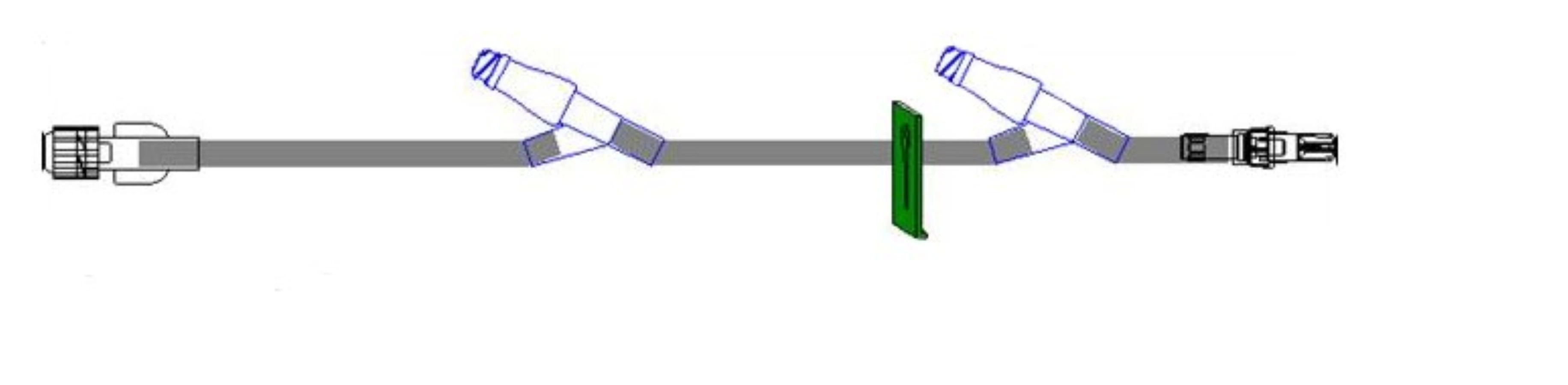 ICU Medical IV Extension Set, 36" Rotating Luer, with 2 Clave Connectors, Non-Latex, 50/Case