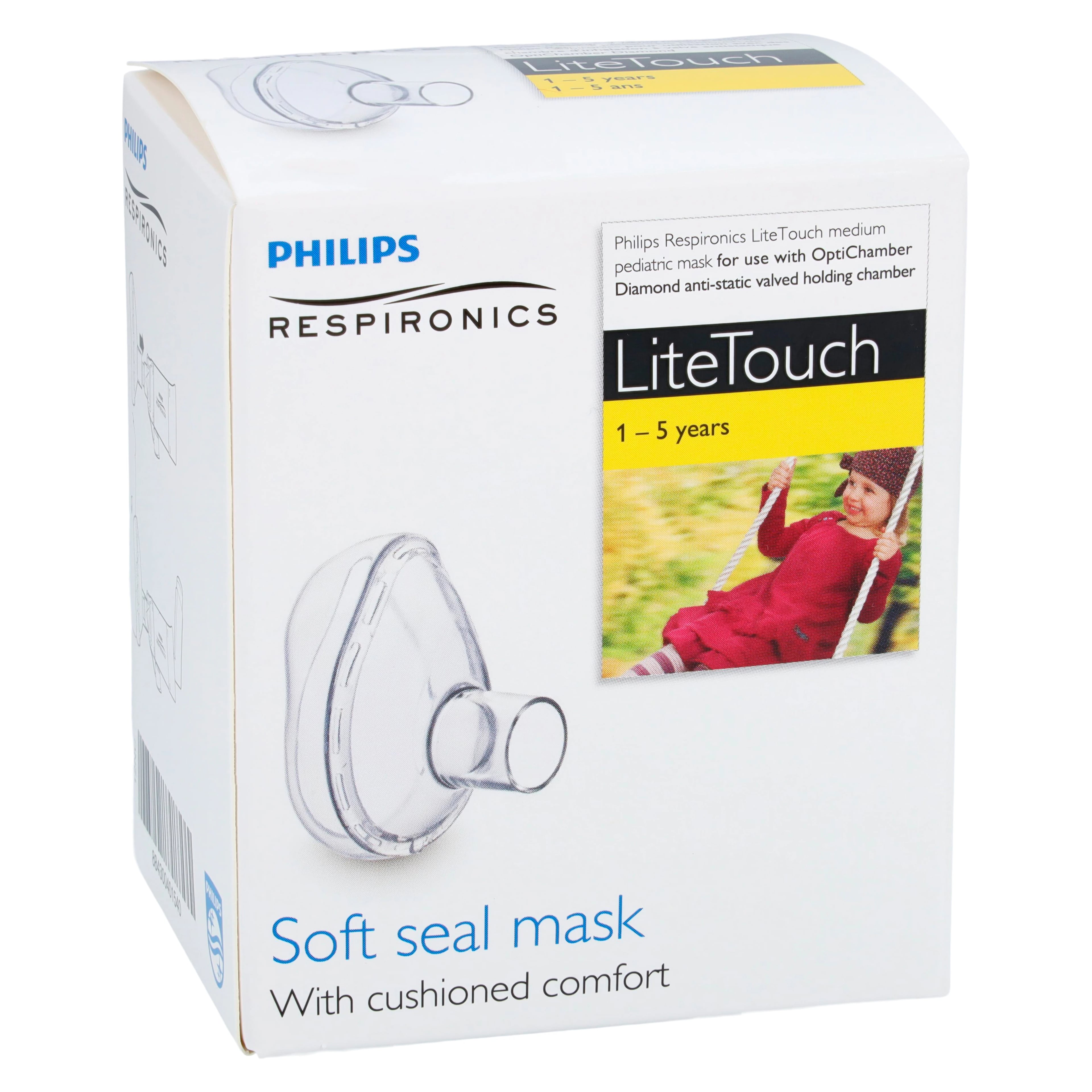 Medline LiteTouch Aerosol Mask for MDI Spacer, Medium, 10/Case