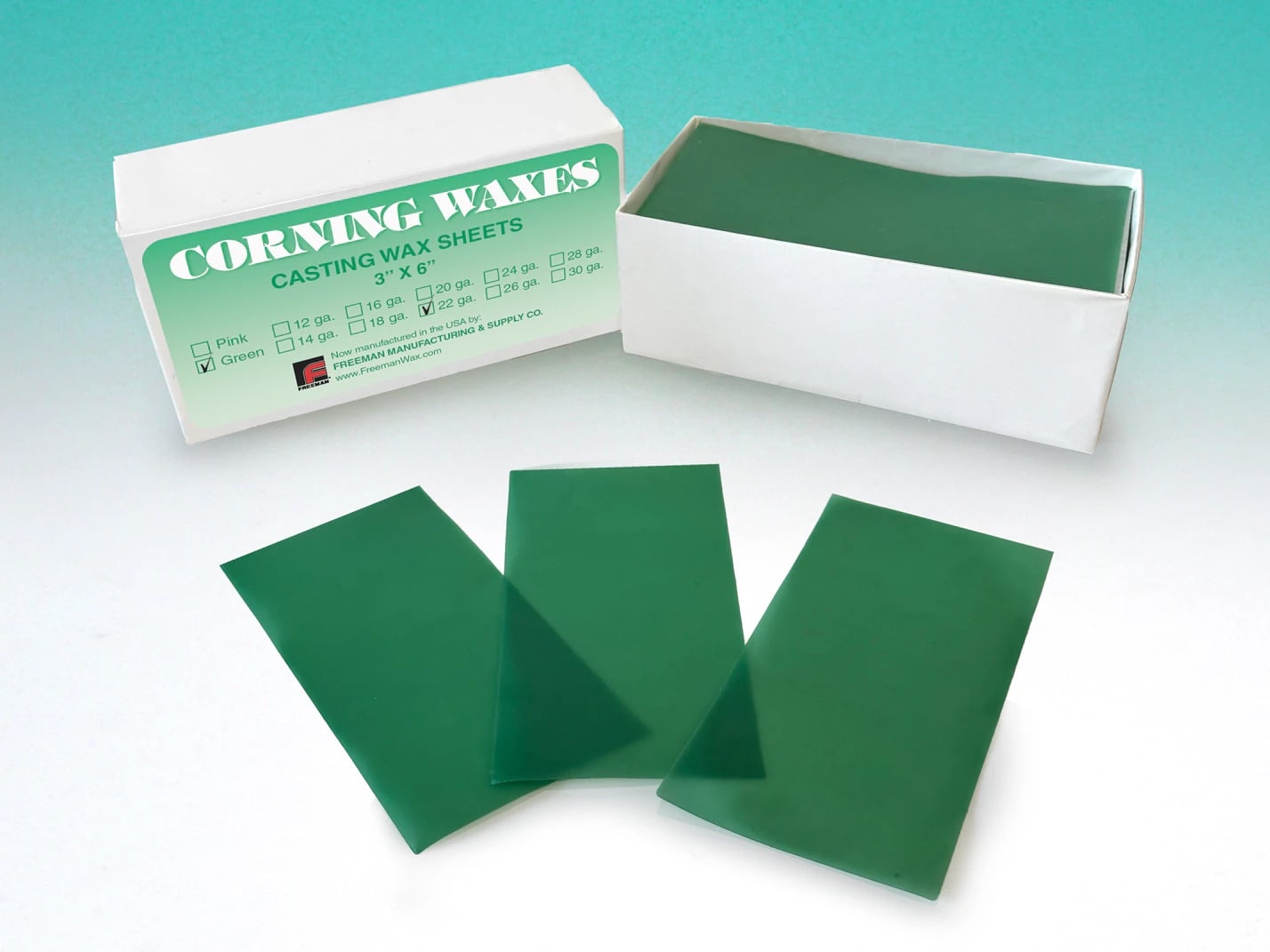Freeman Casting Wax, Green, 1 lb Box