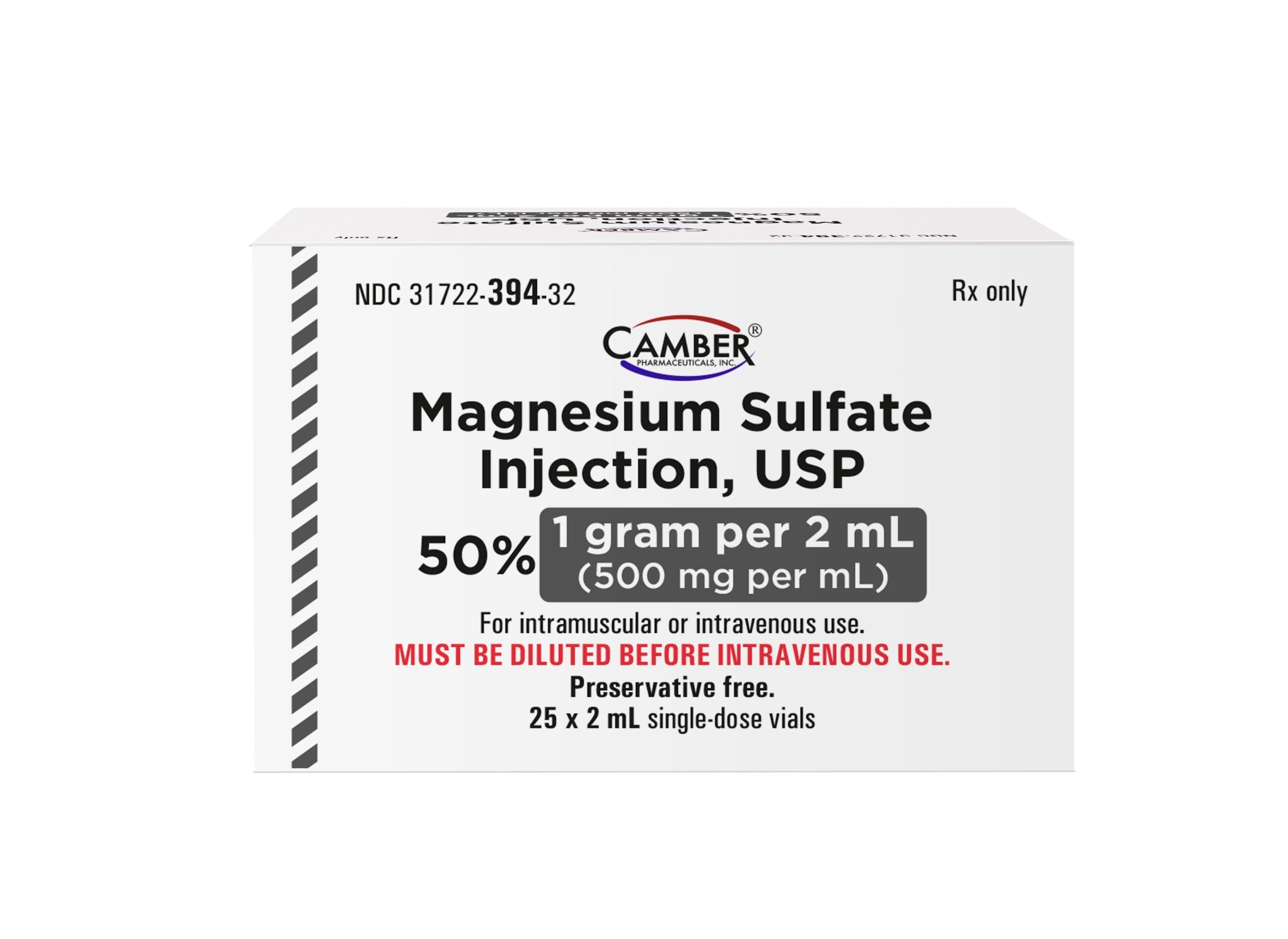Magnesium Sulfate Injection 50% SDV 2mL, 25/Package
