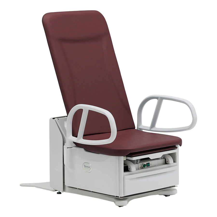 Brewer FLEX High-Low PLUS Power Exam Table, 17" ADA, Cabernet, 700 lb Capacity, Model Flex5801