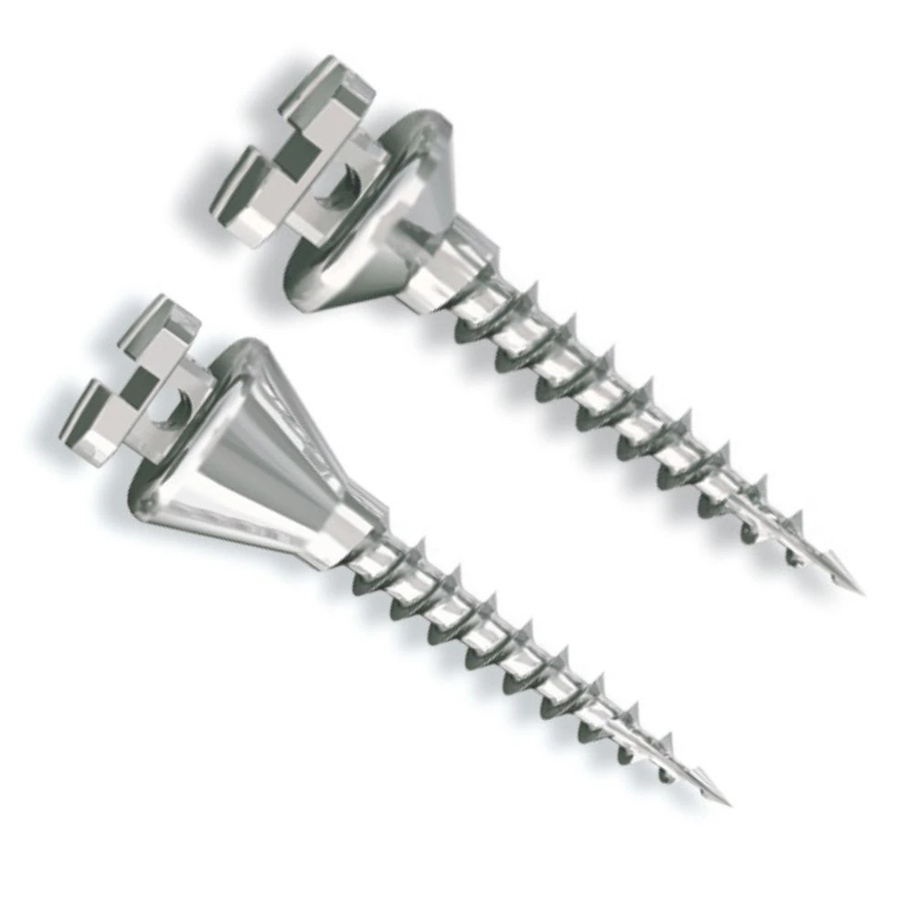 Spider Screw® K1 Conical Self-Drilling Thread Short Neck 6.5mm, Titanium, 1 Each