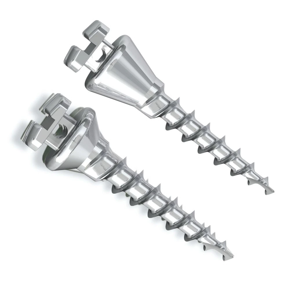 Spider Screw TAD K2 Long Neck, 6 mm, 1.9 mm Diameter, Conical Thread, Each