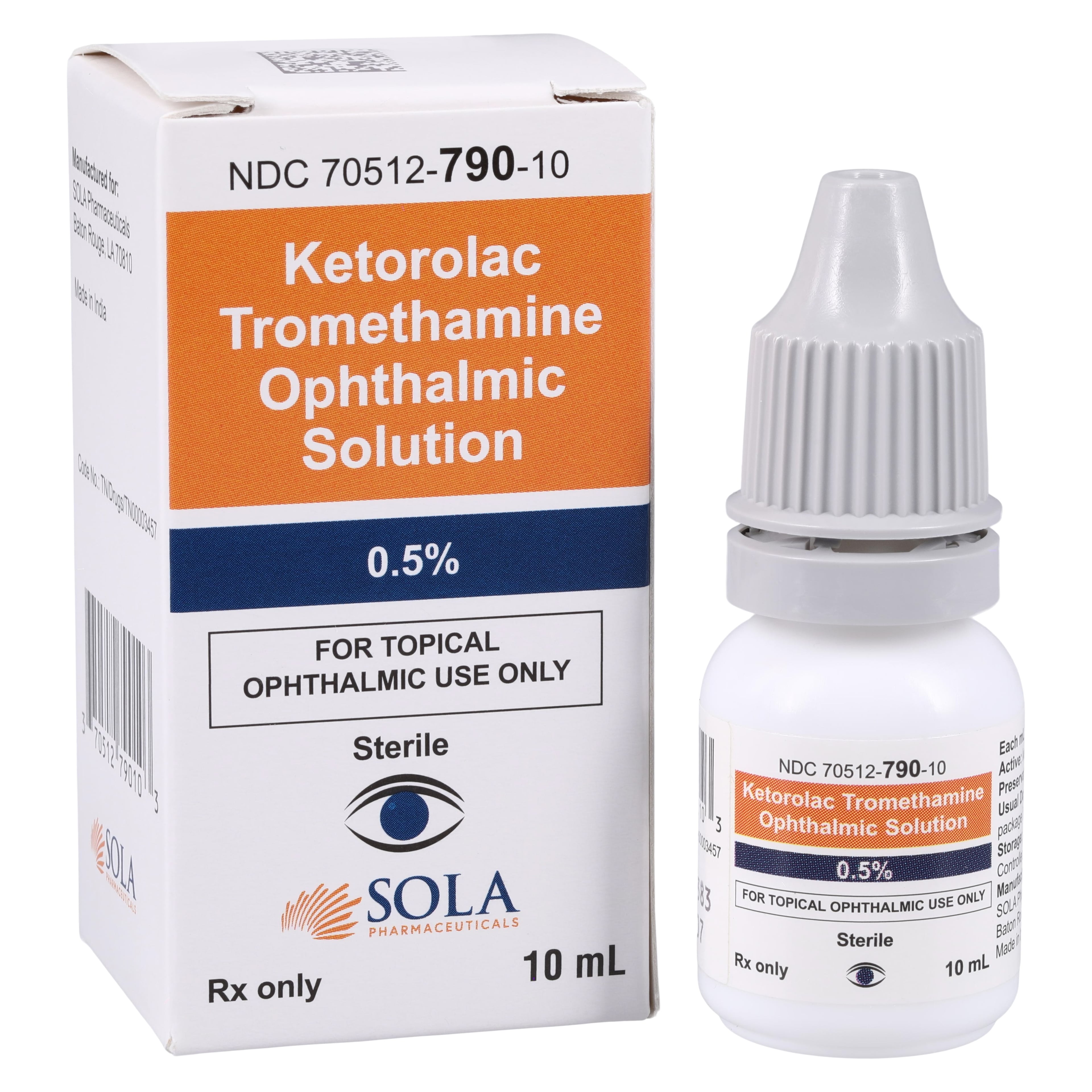 Ketorolac Tromethamine Ophthalmic Solution 0.5%, 10 mL Bottle