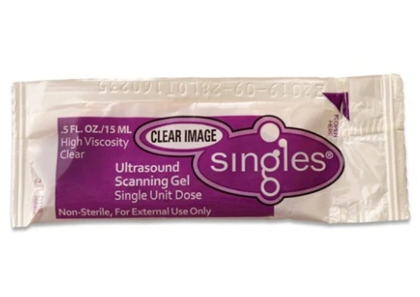 Clear Image Ultrasound Scan Gel, Single-Use Packets, 400/Case