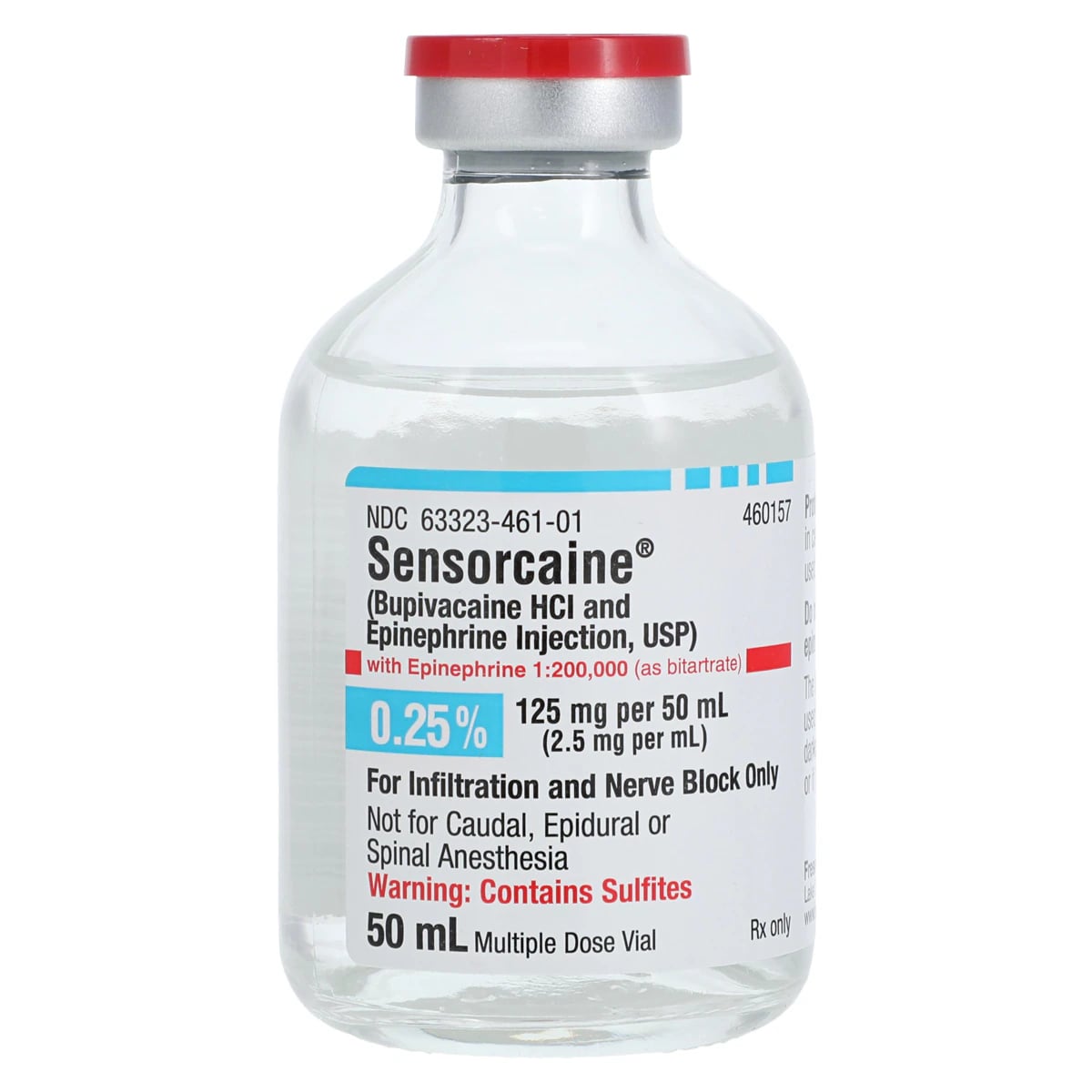 Sensorcaine with Epinephrine Injection 0.25% 1:200,000 MDV 50mL, 25/Package