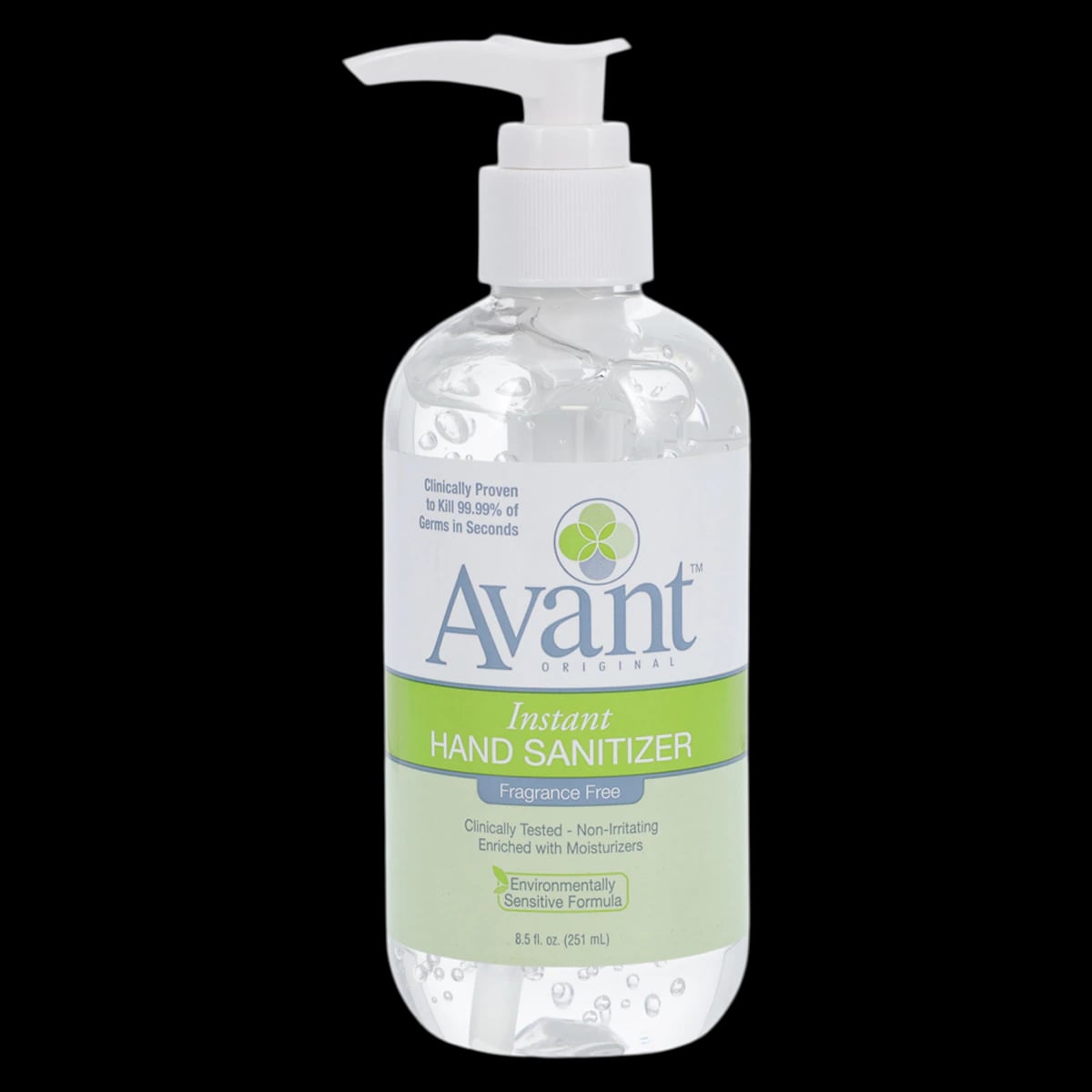 Avant Sanitizer Pump, 8.5 oz, 60% Ethyl Alcohol, Fragrance Free, Each