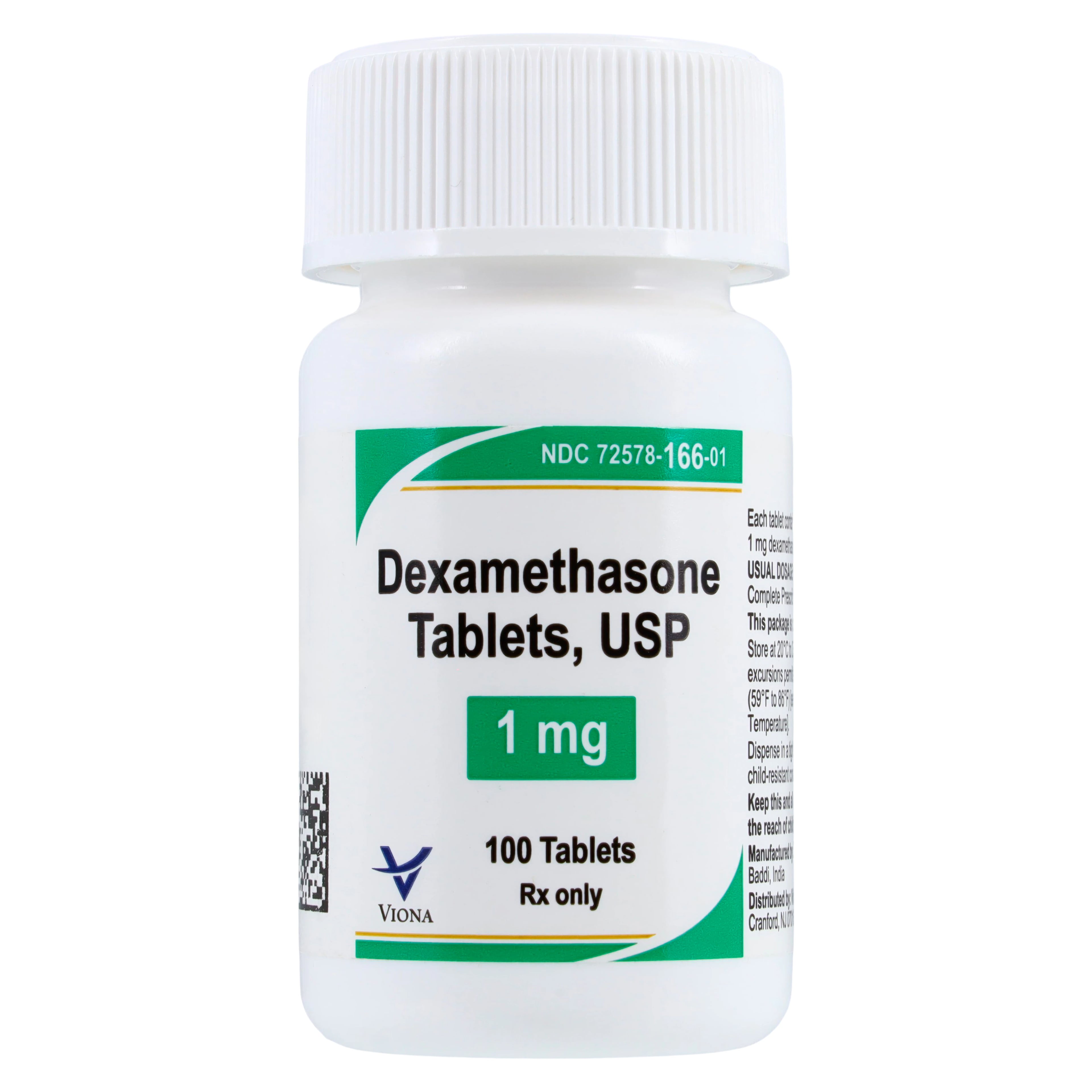Dexamethasone Tablets 1mg, 100/Bottle (Viona Pharmaceuticals)