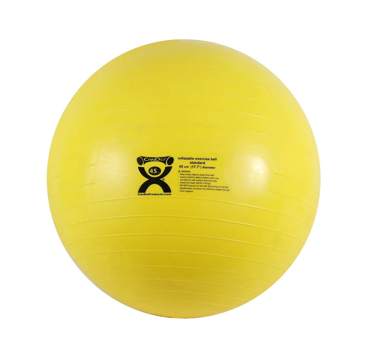 CanDo Inflatable Ball, 17.7" (45 cm), Yellow