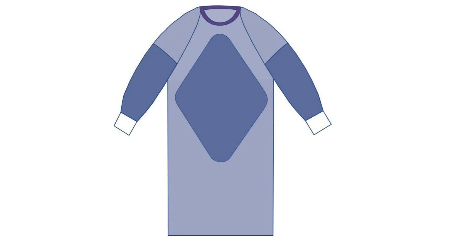 Medline Aurora Surgical Gown with Raglan Sleeves, Sterile, X-Large, 28/Case