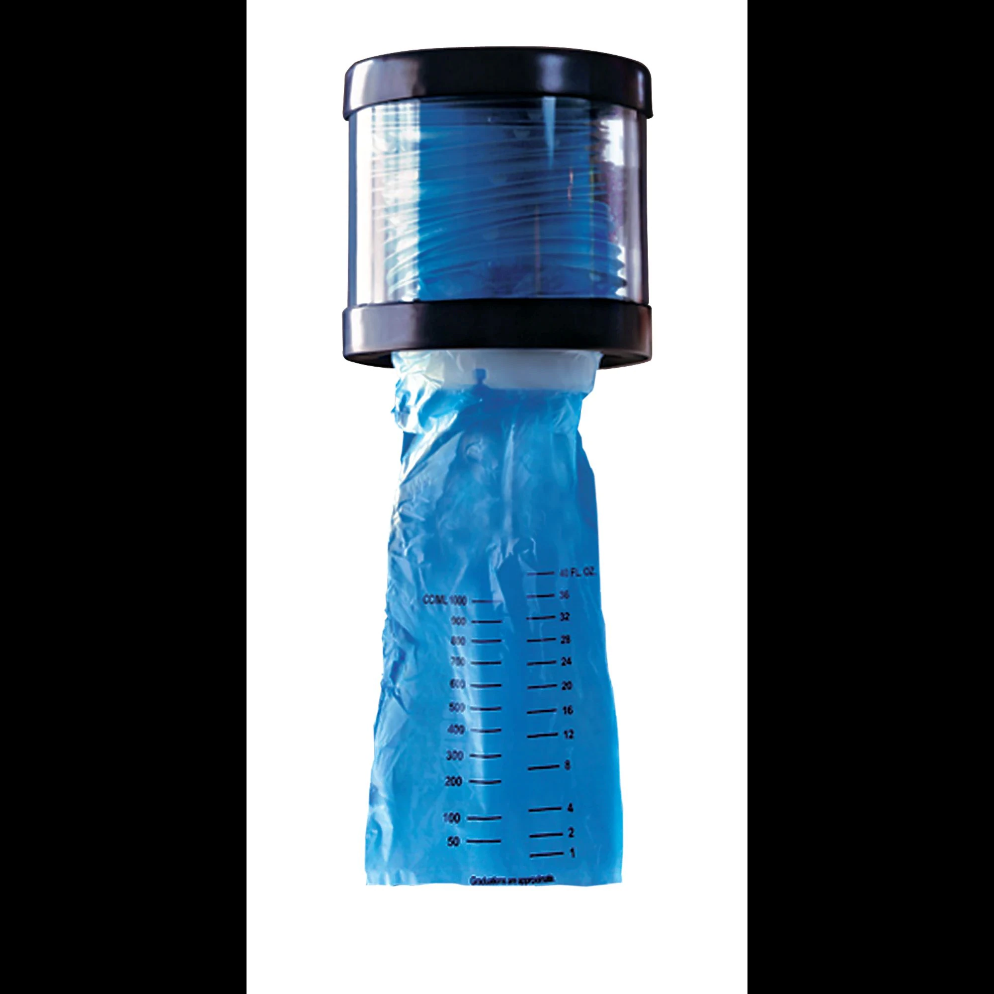 Marketlab Emesis Bag Dispenser, Black/Clear Plastic, 6.125 x 6.0625 in, Each