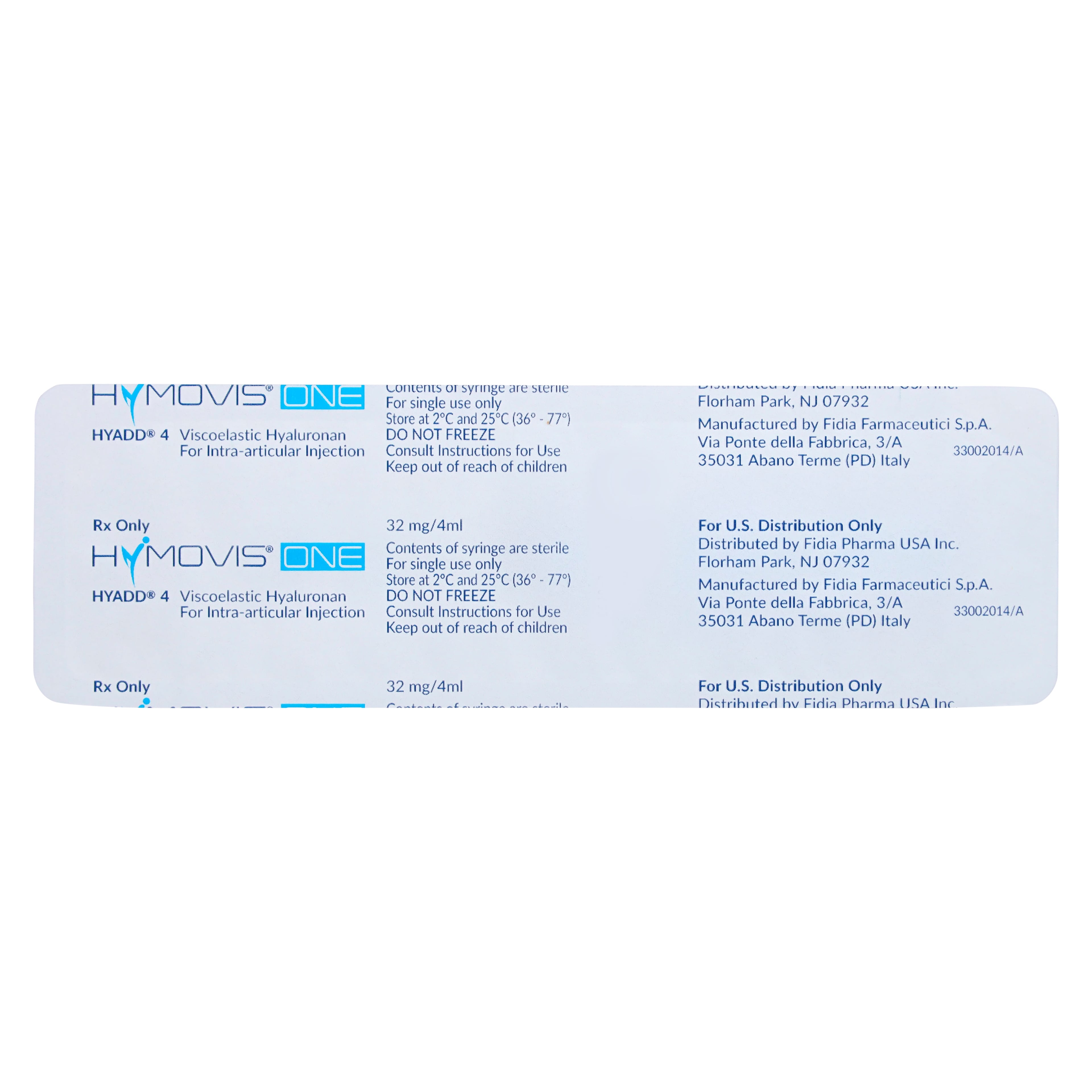 Hymovis One Injection 32mg Prefilled Syringe 4mL, 01KT0J09T7S3X921H7GV1HAFBW