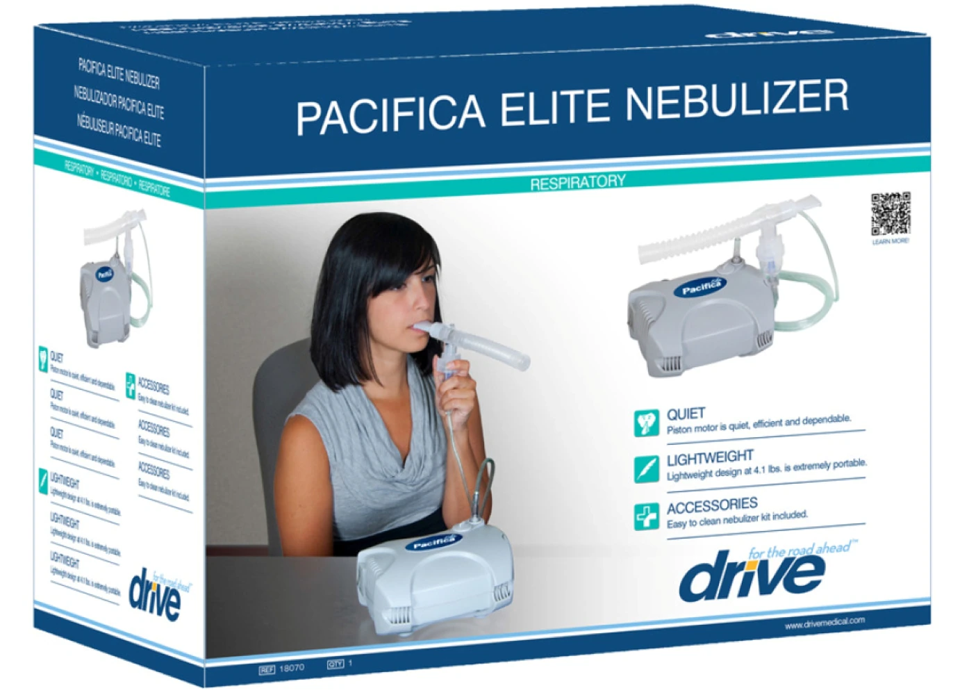 Drive Medical Designs Pacifica Nebulizer Compressor, 6/Case